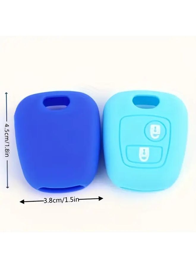 Black Silicone Key Car Case Protector Cover For Peugeot 107 206 207 307 Citroen C1 C2 C3 C4 Zarra Toyota Aygo - Image 2